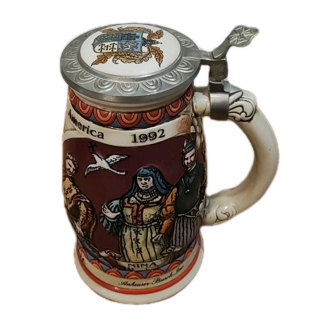 Vintage Budweiser Anheuser Bush Stein Discover America Series 1992 Nina 05832